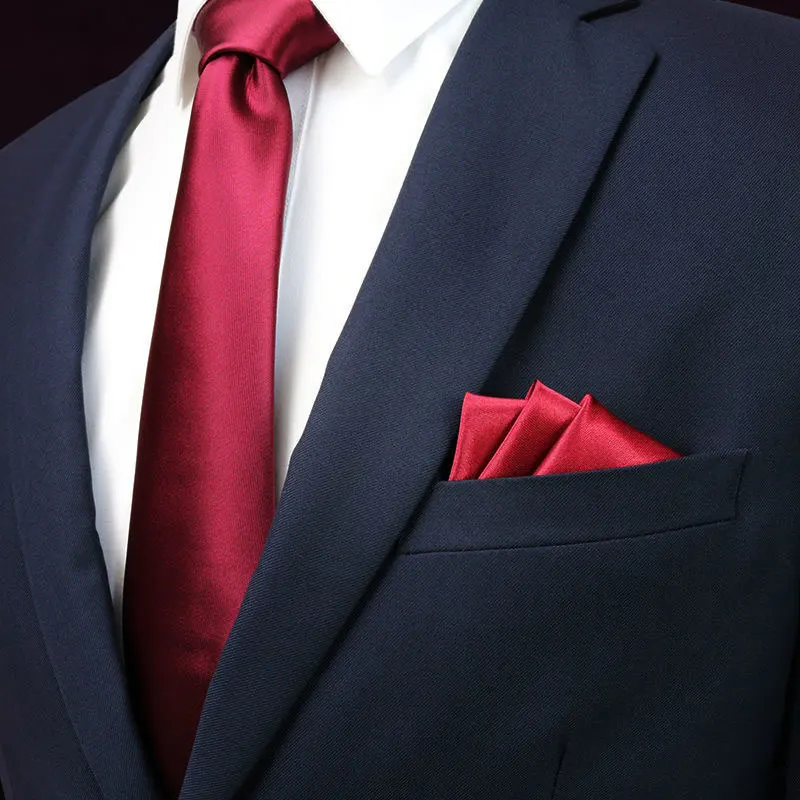 4Pcs Men's Foldable Handkerchiefs Satin Shiny Solid Color Pocket Square Office Suit Handkerchief Hanky for Wedding Suit Formal