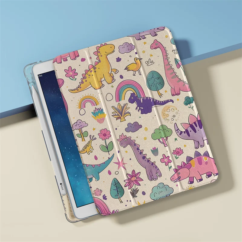 

Dinosaur Party Tablet Case For Apple iPad Air 2024 11 inch Air 5/4 /3 iPad 5/6/7/8/9 Gen 9.7 10.2/10.5''10.9 mini 6/5 Case Funny