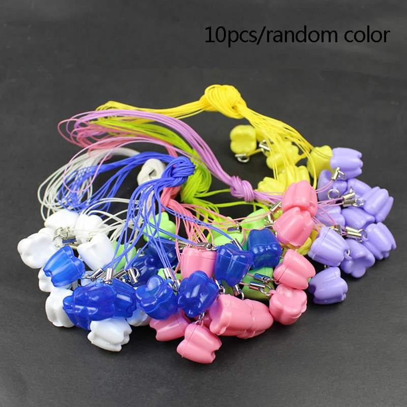 10pcs Colorful Baby Kids Tooth Storage Box Organizer Milk Teeth Keepsake Holder