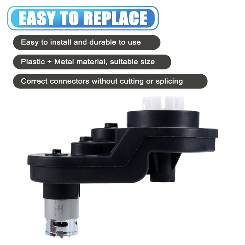 555 24V 18000RPM Children Electric Car High Power Drive Motor And Gear Case,Rideable Toy Car Gear Case