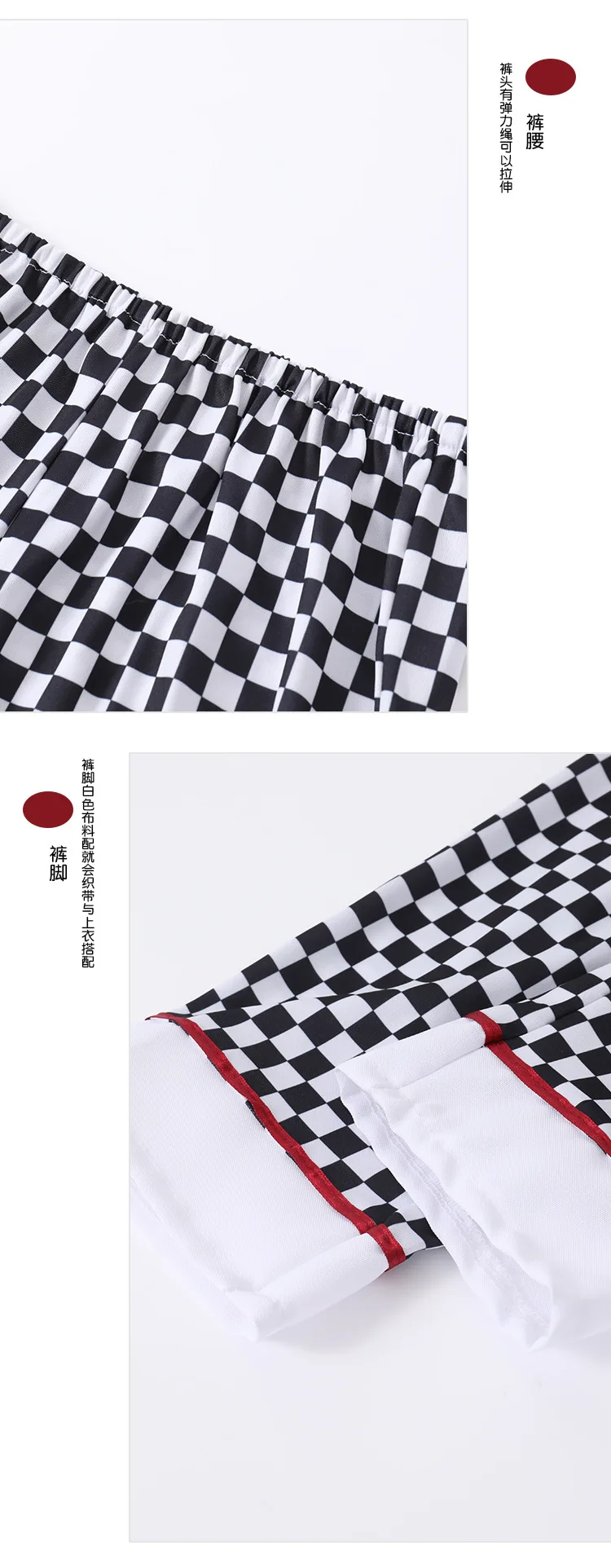 

Kids Chef Costume 3pcs Children Baker Cooking Uniform Party Outfit Cosplay Costumes White Hat Top Plaid Pants Work Clothes