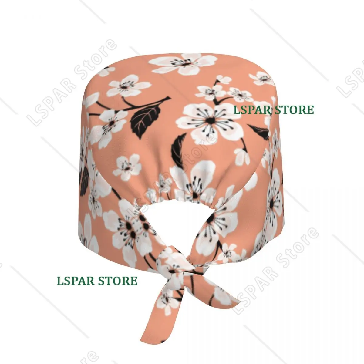 Custom Sakura Cherry Tree Flower Blooms Scrubs Cap Surgical Hats Women Men Floral Operating Room Cap Nursing Cap Lab Works Hat