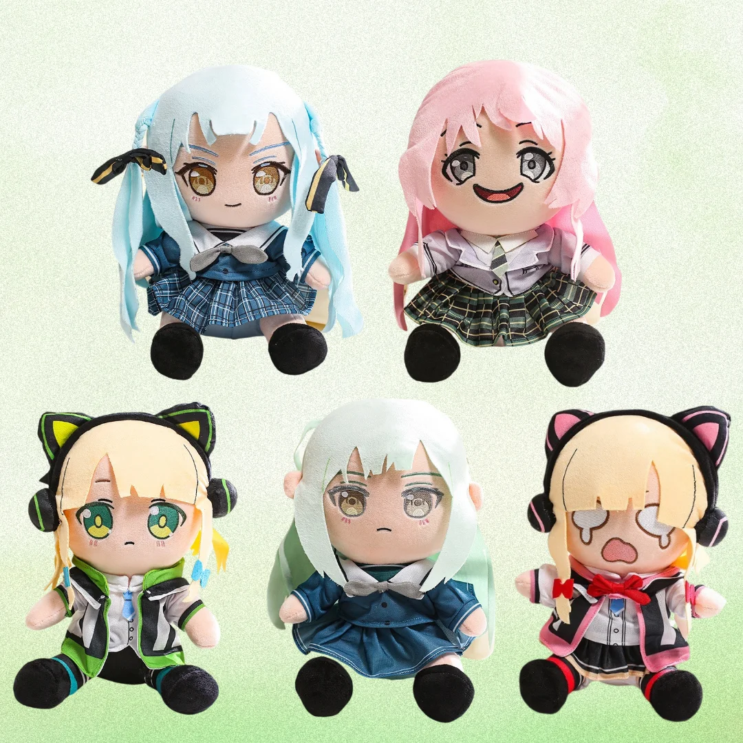 

30CM Cute Anime Girl Plush Doll Set Five Different Characters Soft Stuffed Toys for Kids Birthday Gift Room Decoration