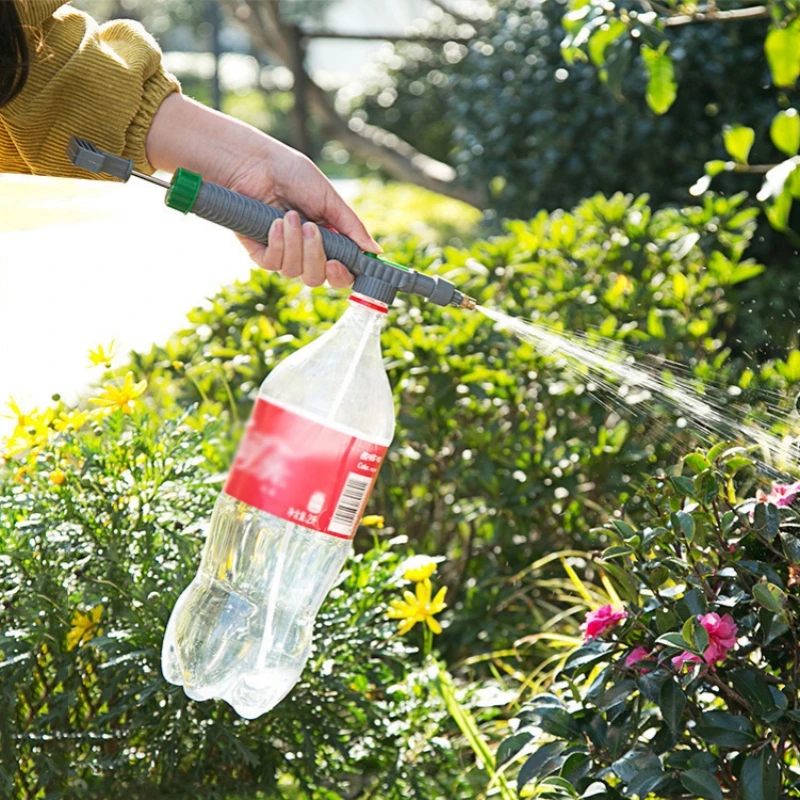 Manual Pump Sprayer Adjustable Spraying Head Universal Bottle Sprinkler Head with Long Suction Tube For Garden Plant Watering