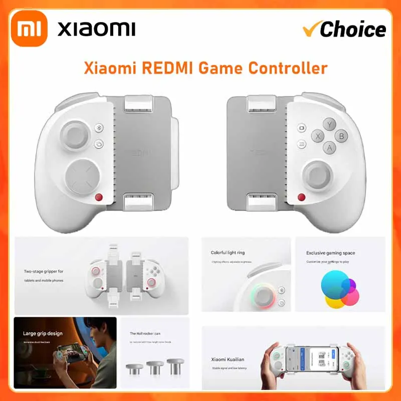 Nwe Xiaomi Redmi Game Controller For Ipad Mobile Phone Bluetooth Controller Large Grip Double-Sided Vibration Game Controller