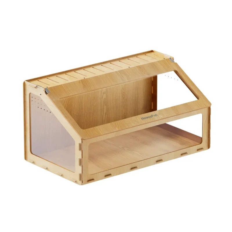 Villa de gaiola de hamster Gaiola de acrílico transparente Casa de hamster tem paisagismo