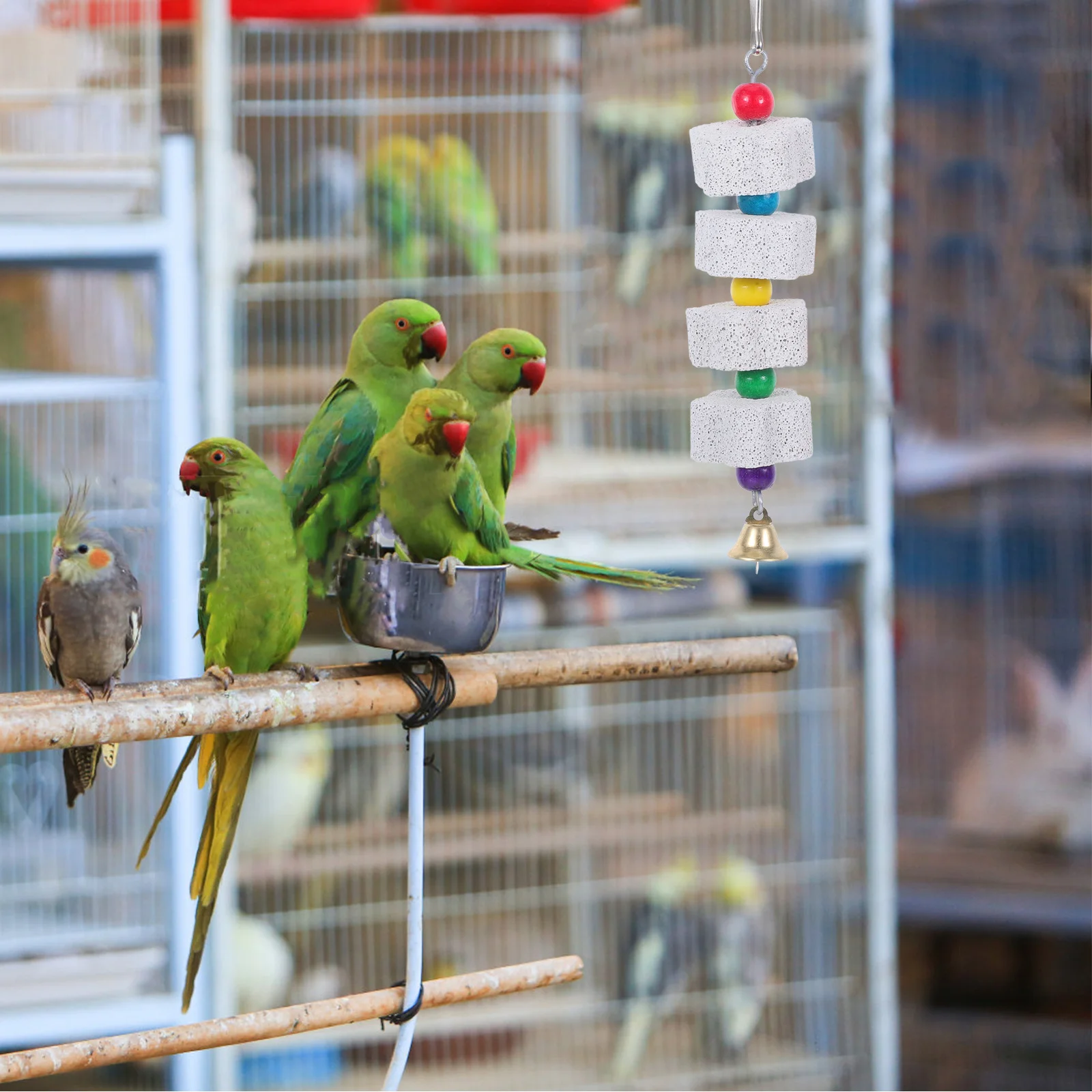 

Parrot Beak Grinding Stone Squirrel Chew String Natural Bird Chewing Pet Teeth Grinding Stone for Small Animals Hamsters Rabbits