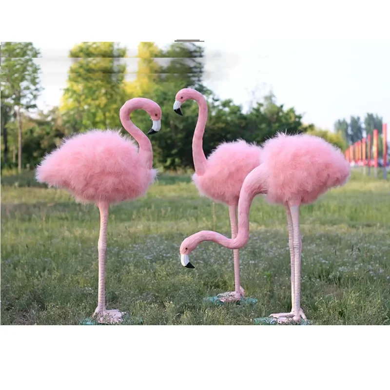 for Pink Flamingo Bird Toy Garden Ornament Home Decor Landscaping Yard Edging Customized Model Field Decoration Gift