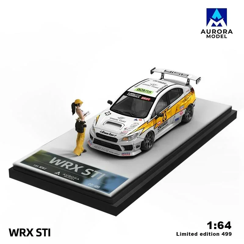 Auroramodel-ダイキャストカー,モデルカー,am 1:64 wrx sti flash eva,限定499