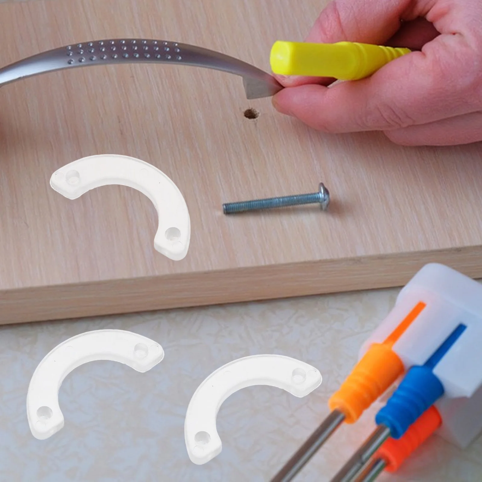 

20Pcs Non Slip Plastic Drawer Stopper Replacement Stabilizer Anti-Slip Dresser Furniture Bottom Repair Tool Drawer Shelf Stopper