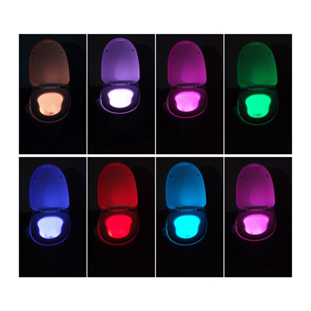 

Toilet LED Light Human Body Induction Lamp Intelligent Eco-Friendly Easy Installation Durable Safe Bathroom Toilet Lamp