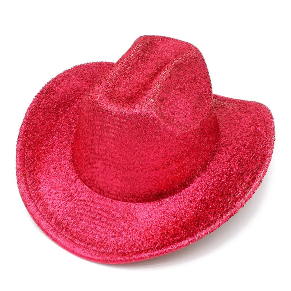 Stylish Glitter Cowboy Hat Cowgirl Hat for Men And Women Retro Nightclub Party Stage Western Cowboy Cap Outdoor Knight Hat