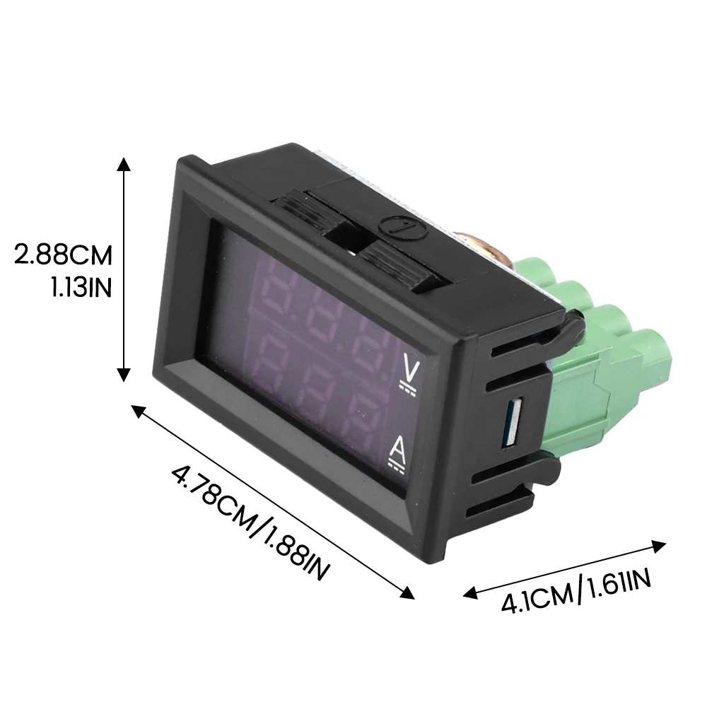 Imagem -02 - Voltímetro Amperímetro Led Amp Voltímetro Digital Volt Meter Medidor Voltímetro Amperímetro para Eletricista Ferramenta dc 6120v 20a 50a