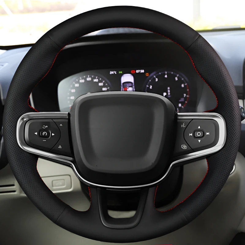 

For Volvo XC40 20-26Models Hand-stitched Car Steering Breathable; wear-resistant; skid-proof full coverage modification desig