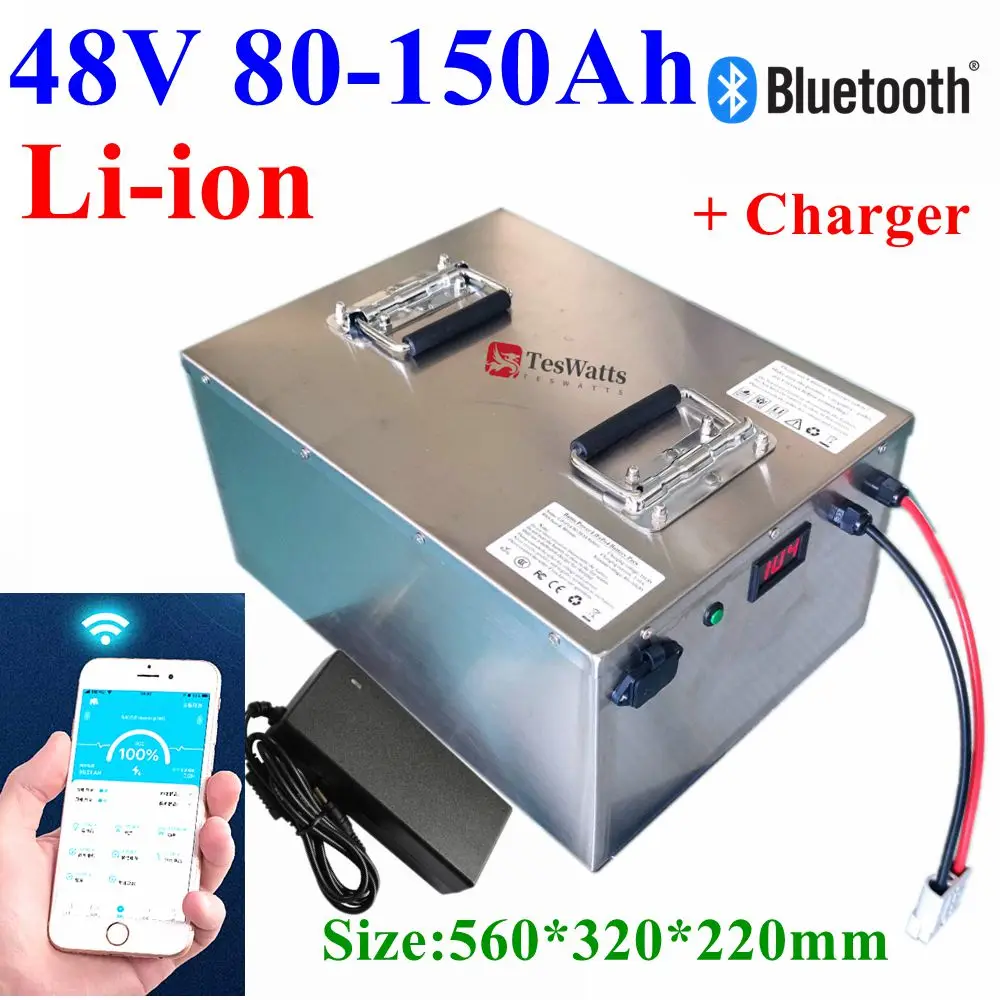 48v 150ah lithium battery with bluetooth BMS RS485 communication for 48v 5kw 10kw Hybird inverter UPS s