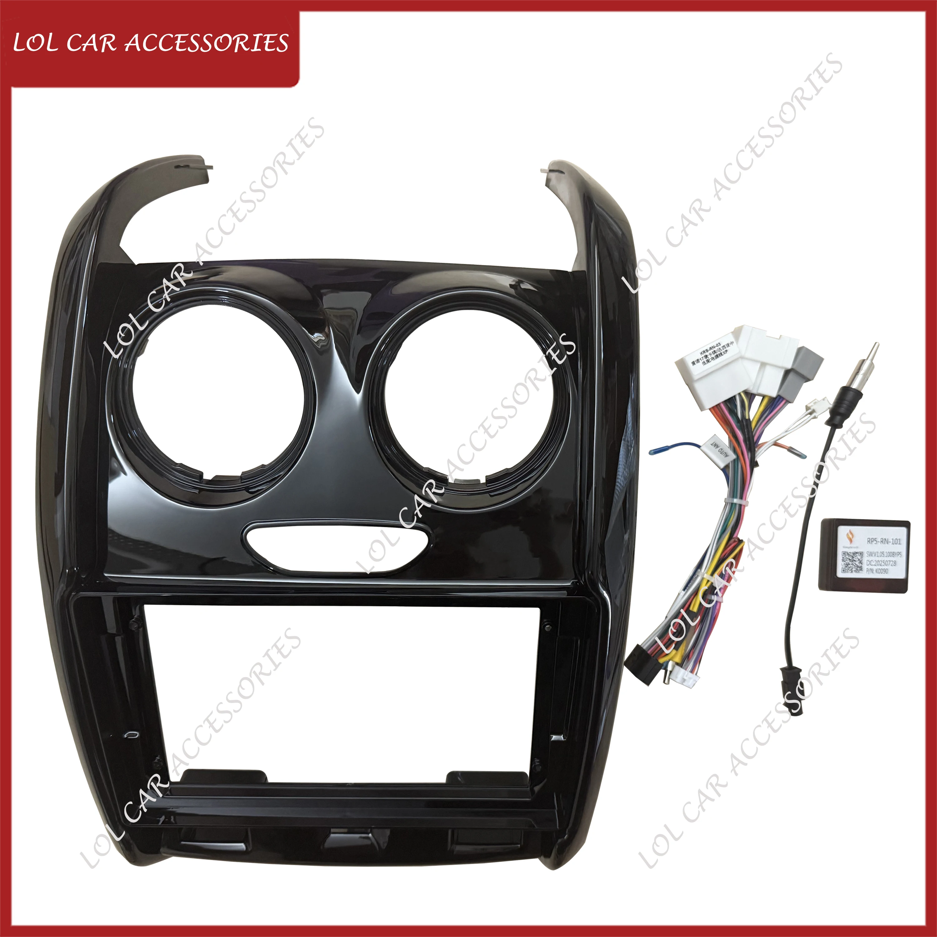9 Inch For RENAULT Duster 2015+ Car Radio Android MP5 Player Casing Frame Panel 2 Din Head Unit Fascia Stereo Dash Cover