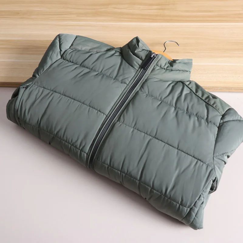 Jaet de algodón Thiened para hombres cuello alto viajero a prueba de viento Otoño Invierno Faion Ci Sle Stand Fit calidez urbana