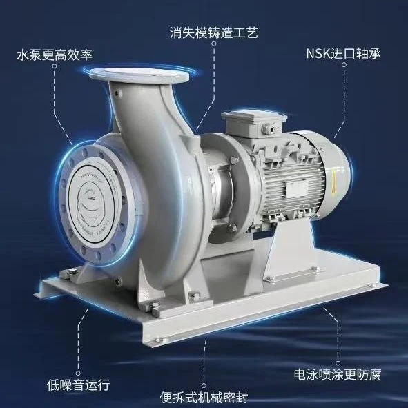 High Flow Stainless Steel End Suction Single Stage Electric Water Pump Centrifugal Pump