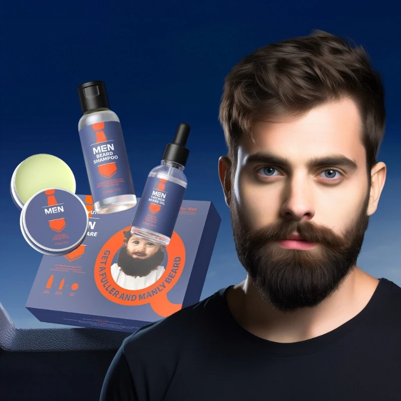ชุดเคราสำหรับผู้ชาย, น้ำยาล้างเครา, บาล์มเครา, น้ำมันเครา, ชุดแต่งหนวดเคราแบบสมบูรณ์