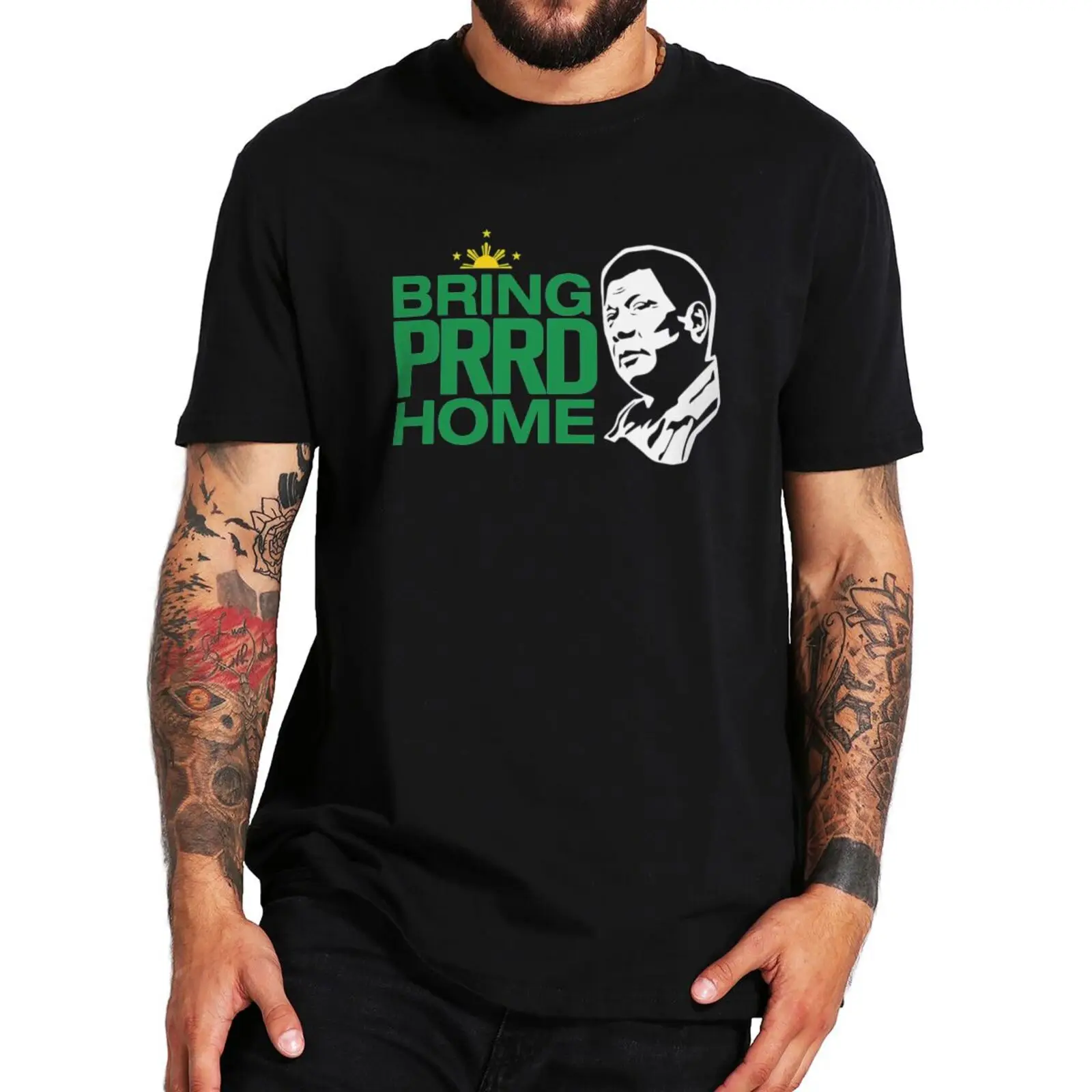 

Bring PRRD Home T Shirt Retro Digong Duterte Fans Gift Tee Tops 100% Cotton Soft Unisex O-neck T-shirts EU Size