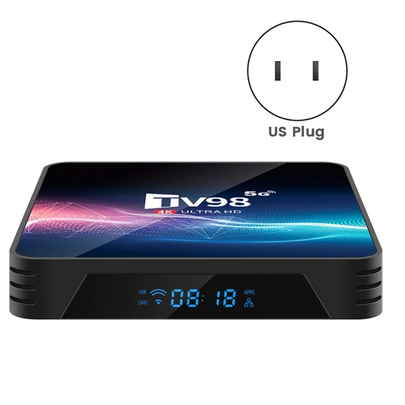 TV98 TV Box 2G+16G 2.4G &5G Wifi Allwinner H313 4Kx2k Android 12 Set-Top Box TV98 Media Player