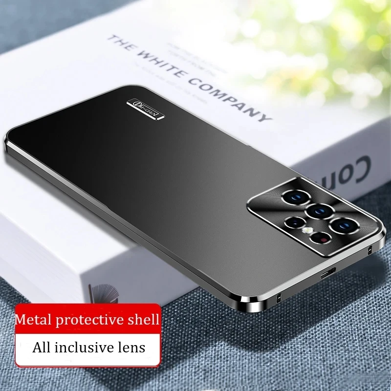 For Samsung Galaxy S24 S23 S22 S21 Ultra Metal Magnetic case all inclusive Lens aluminium alloy ultra-thin protective cover