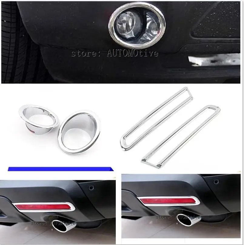 

4pcs front rear fog light taillight cover case trim For ford Explore 2011 2012 2013 2014