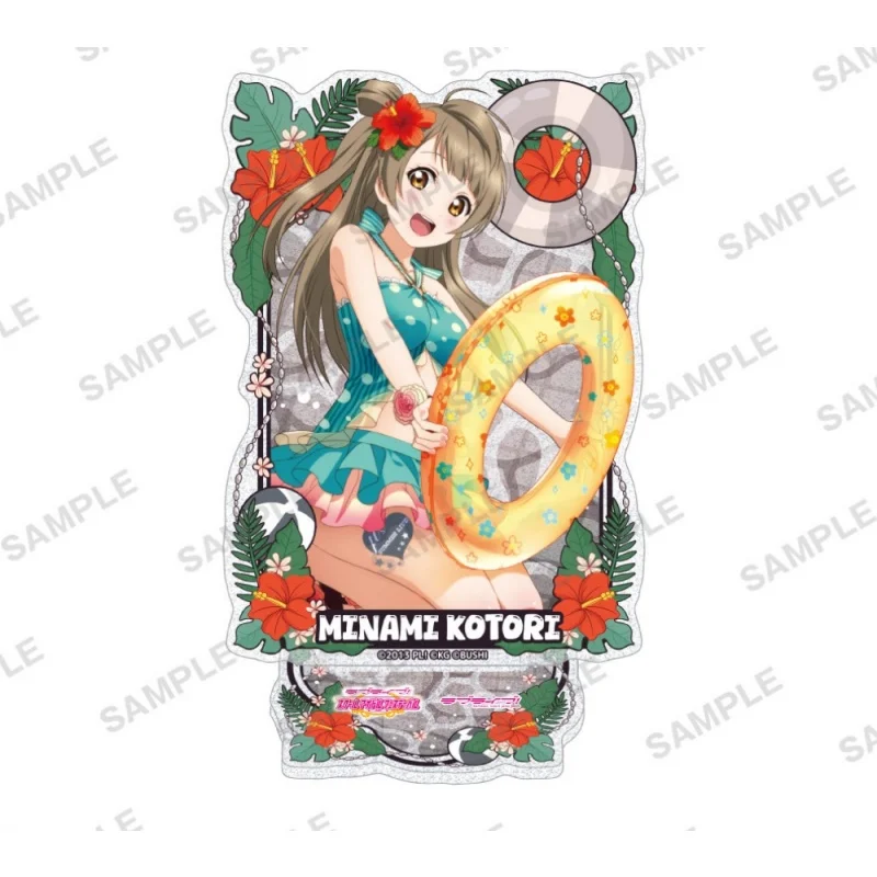 Game Love Live! School Idol Festival Swimwear Theme Rectangle Acrylic Stand Model Plate Keychains Desktop Ornament