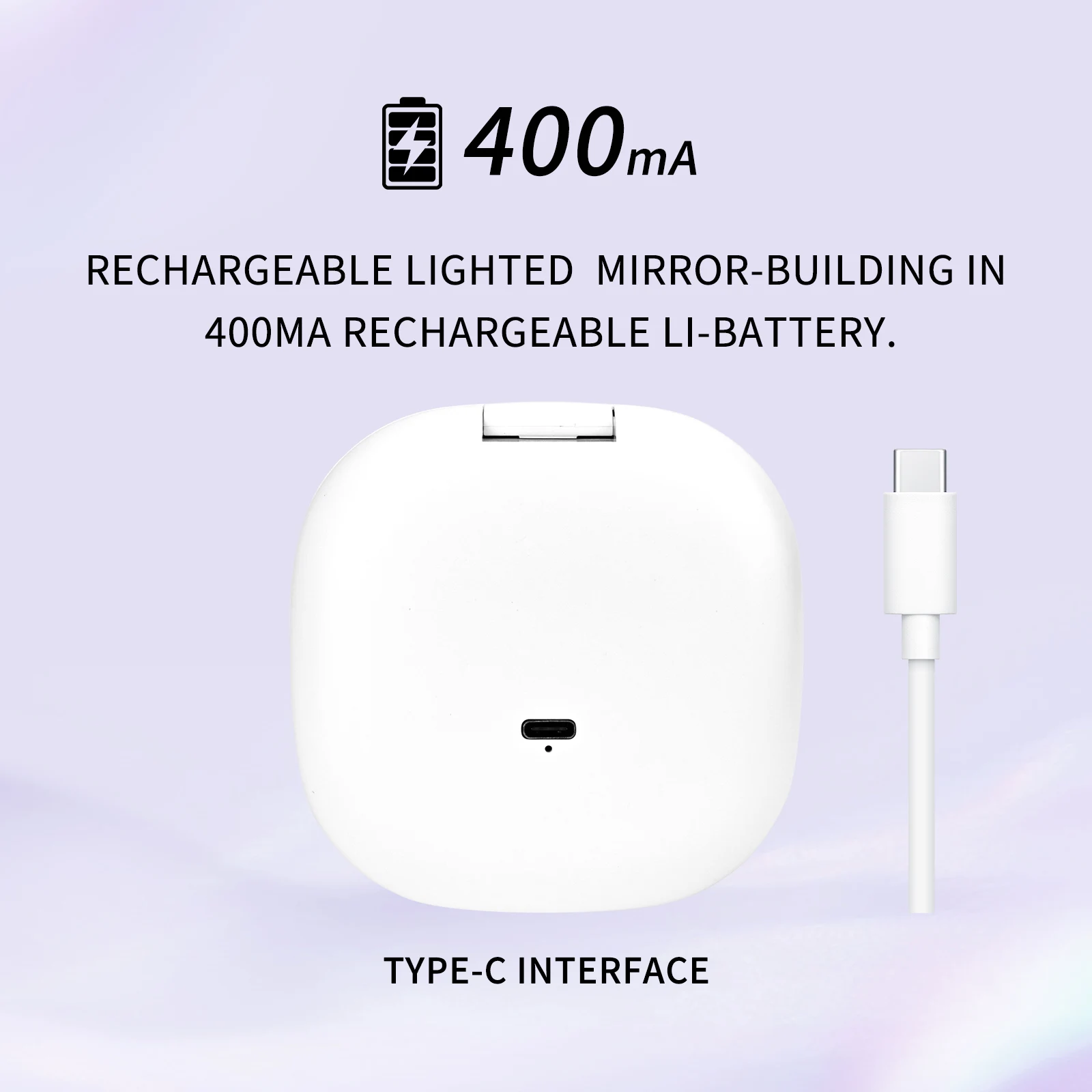 

LESEN Mini Makeup Mirror Led Compact Pocket Portable Foldable Cosmetic Charge Makeup Mirror With Light Magnifying Makeup Mirror