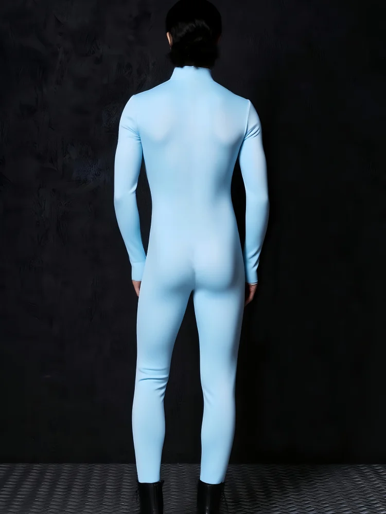 Paar-Muskel-Overall in Blau, Erwachsenen-Anime-Rollenspiel-Kostüm, Halloween-Party-Verkleidung, Damen-Slim-Fit-Overall, Bühnenkostüm – Detail 6