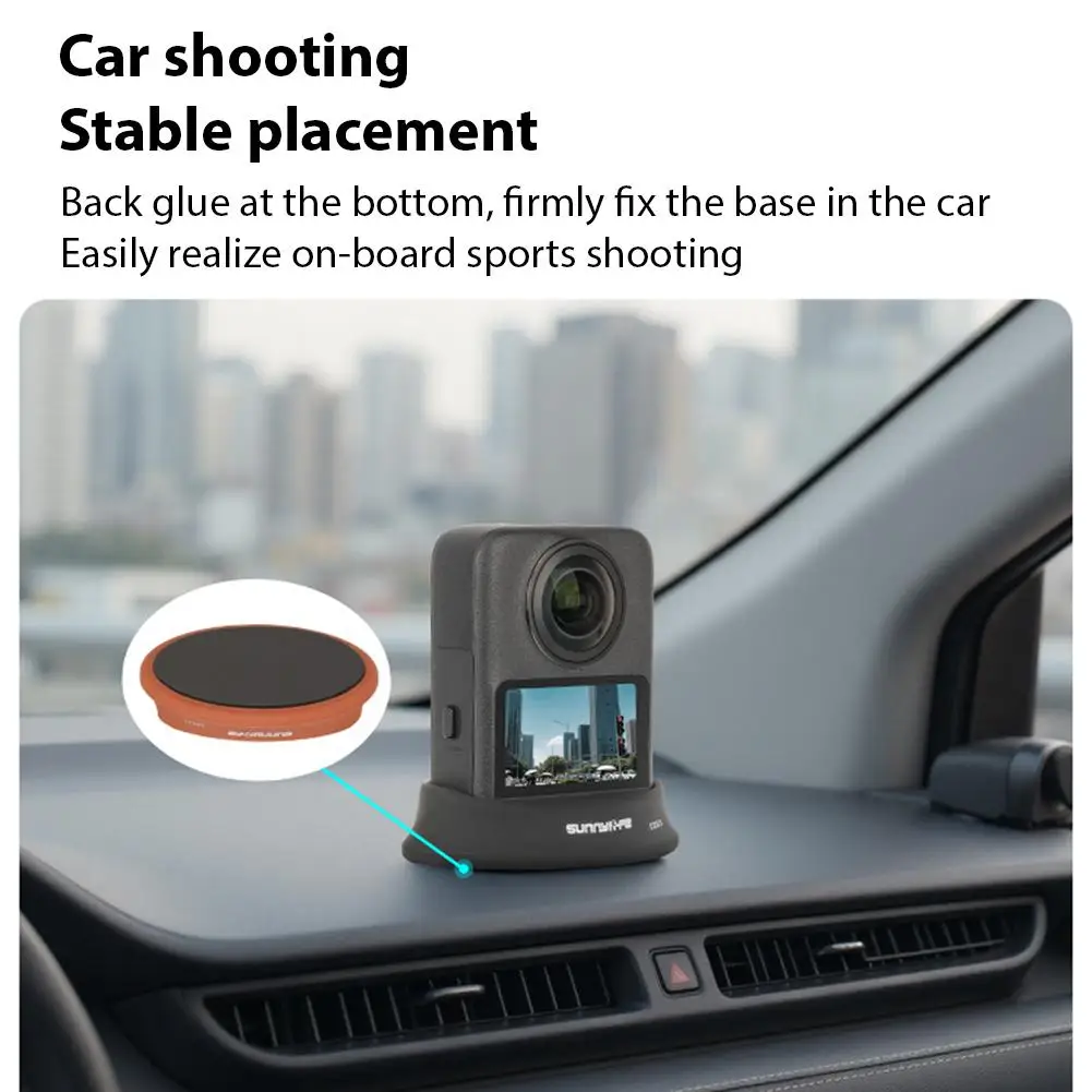 Alas Silikon untuk Aksesori DJI OSMO 360, Dudukan Mobil & Dudukan Desktop Anti-selip Penyangga Kamera Penstabil Gimbal untuk OSMO 360