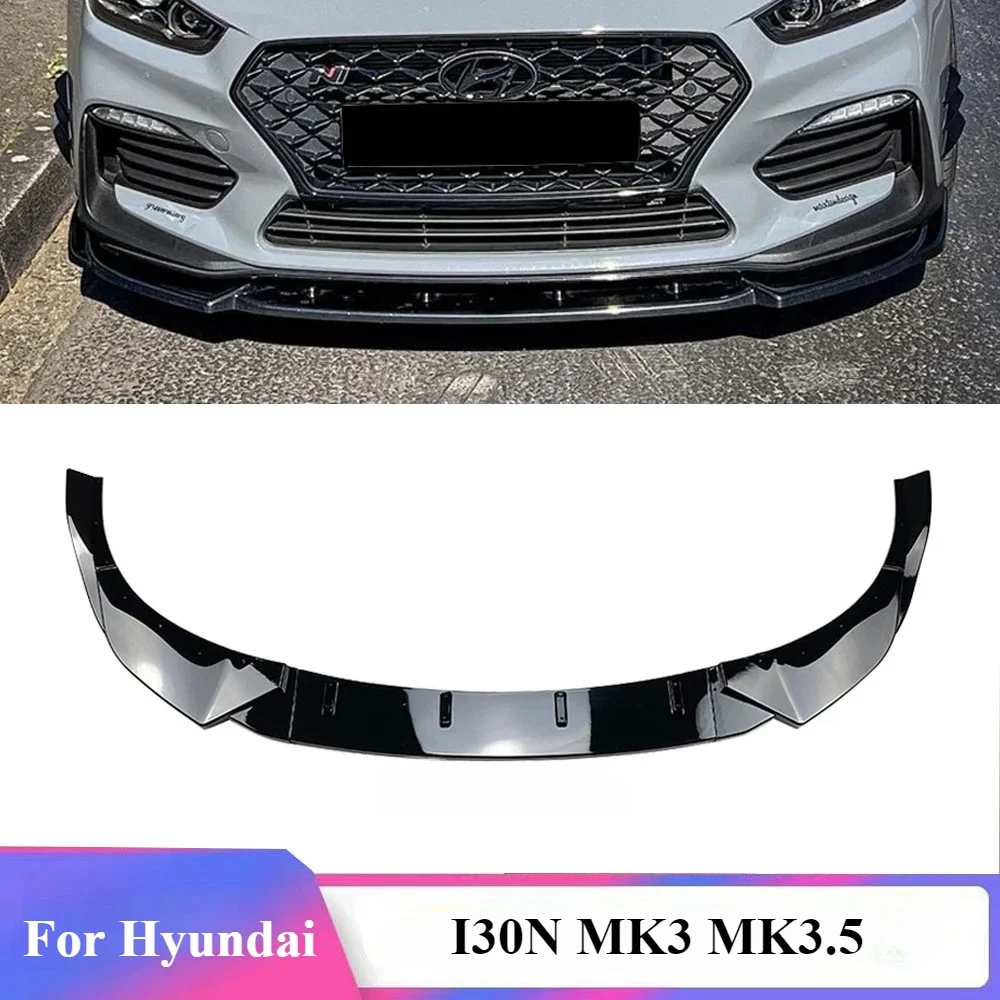 

Car Front Bumper Splitter Lip Spoiler Diffuser Guard Body Kit By ABS Tuning 3X 2017 To Up For Hyundai I30N MK3 MK3.5 Hatchback