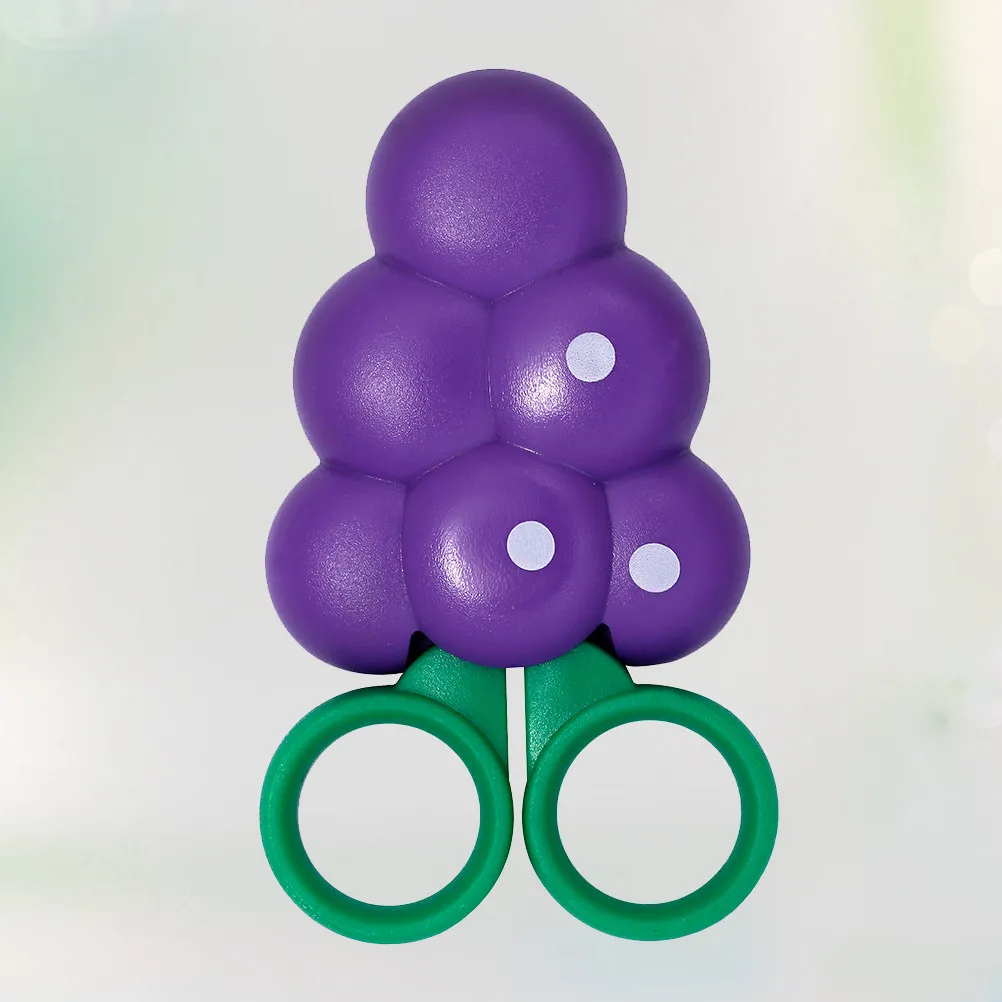 

Grape Shape Children Safety Scissors Purple Stainless Steel Blunt Tip School Supplies Fruit Shaped Scissors for Kids Ages 4 and