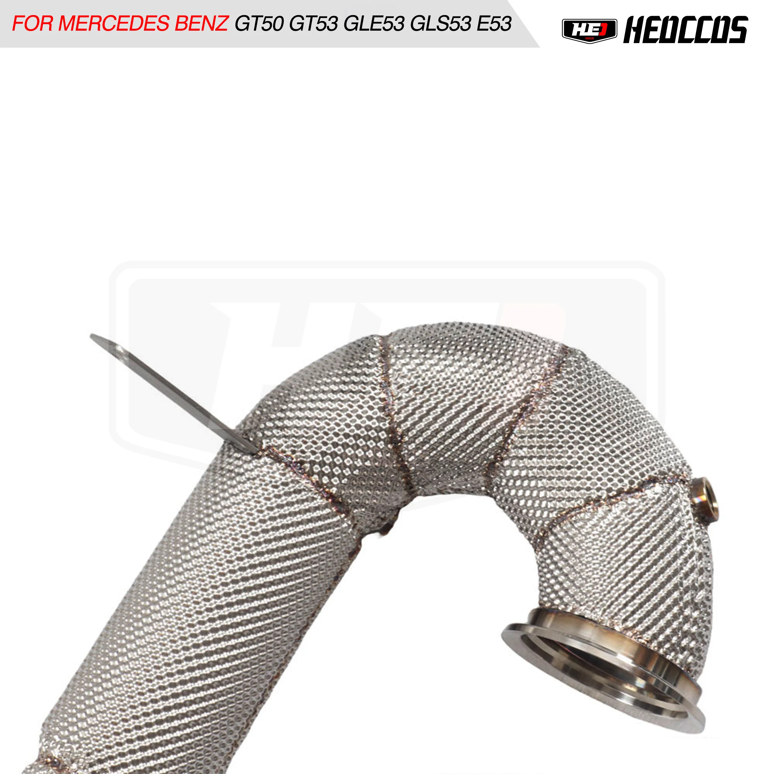 HEO حار بيع العادم النازل لمرسيدس بنز AMG GT43 GT50 GT53 E53 GLE53 CLS53 GLS53 S450 S500 M256 3.0T العادم النازل #4