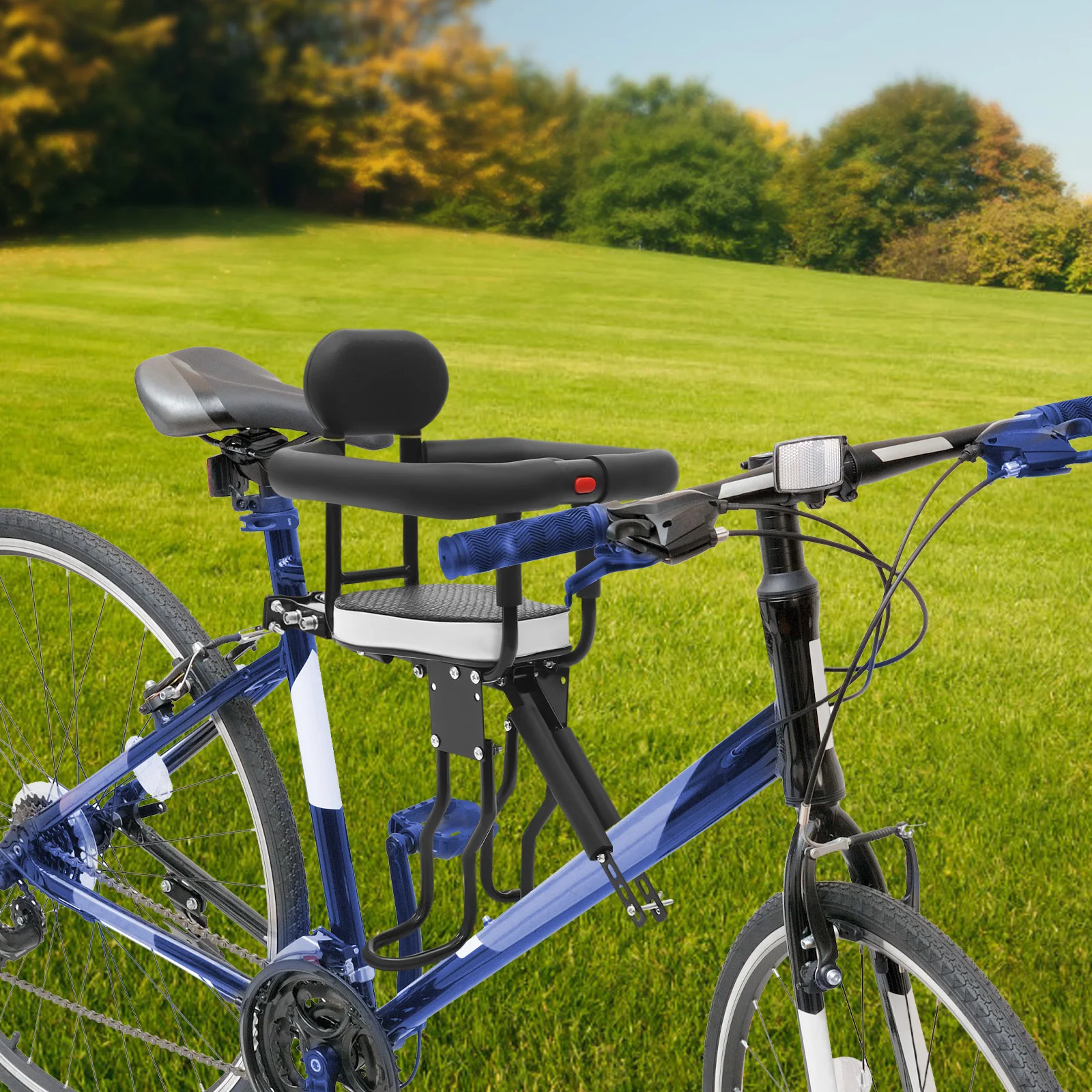 Siège avant avec garde-corps et pédale de protection, siège enfant, siège vélo, chargement jusqu'à 8