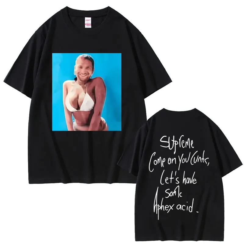 2026 Spring/Summer Aphex Twin Pattern Windowlicker Album-related Men's and Women's Fashion Retro T-shirts