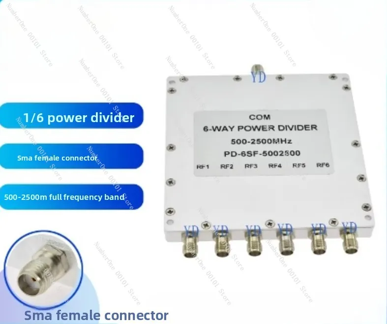 SMA power divider, 1-to-6 microstrip 5002500MWIFI coverage GPS2.4G power distribution combiner test