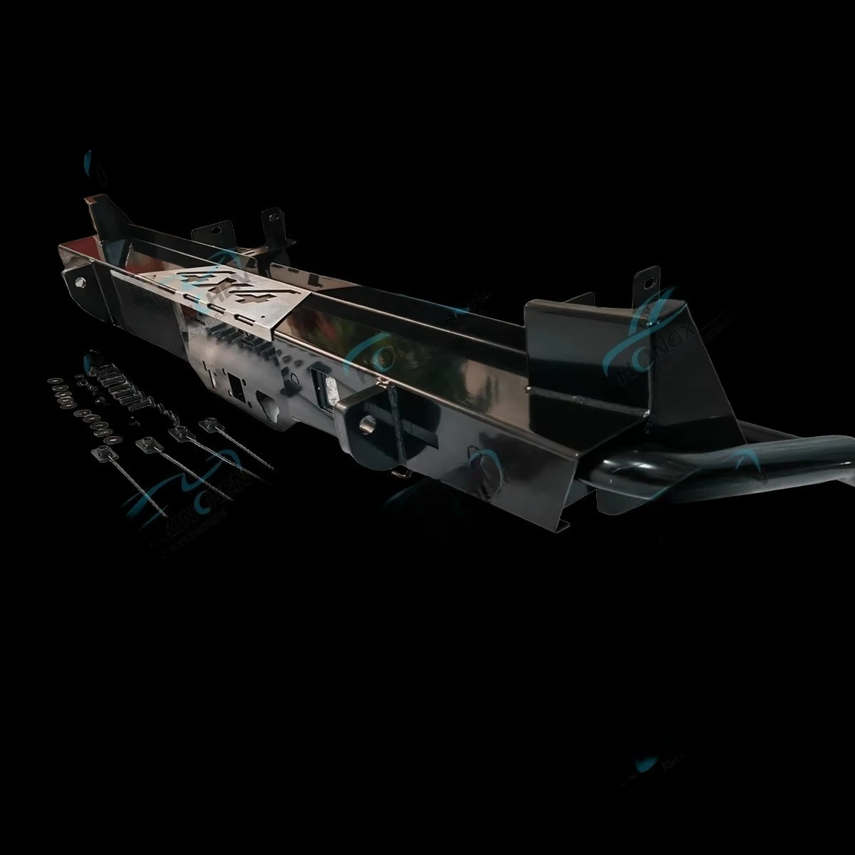 

Off Road for Hilux Vigo Black Rear Universal Steel Bumpercustom