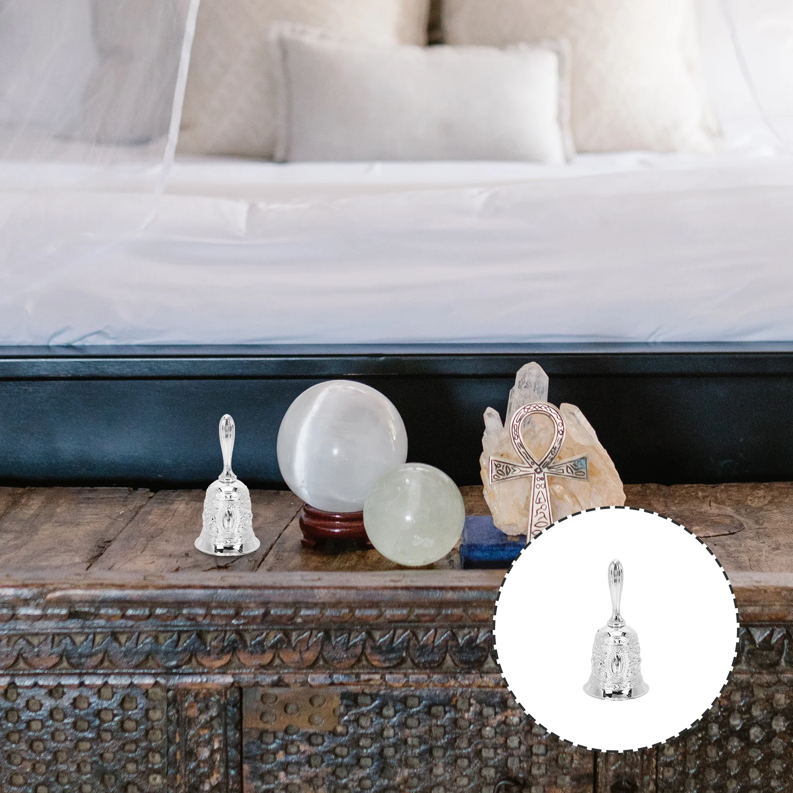 

Zinc Alloy Small Bell Ornament Home School Restaurant Decor Festive Party Decoration Mini Bell For Xmas Festival