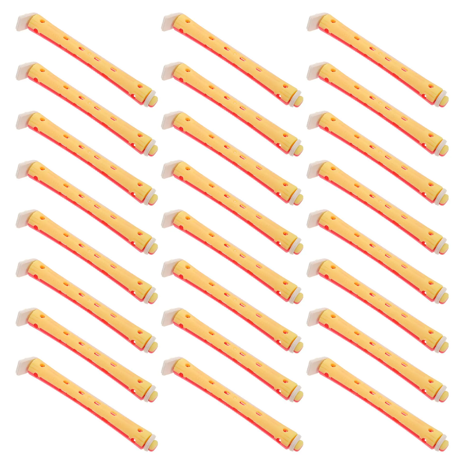 24Pcs Hollow Wave Curling Rods Set Curlers Perm Rods Plastic Cold Wave Styling Tools Home Salon Use Hair Rollers