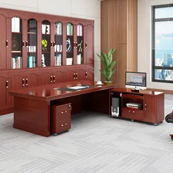 Desk New Modern Office Furniture Latest Office Desk Workstation Table Designs CEO Executive Desk Manager L Shaped 160cm/180cm Ta