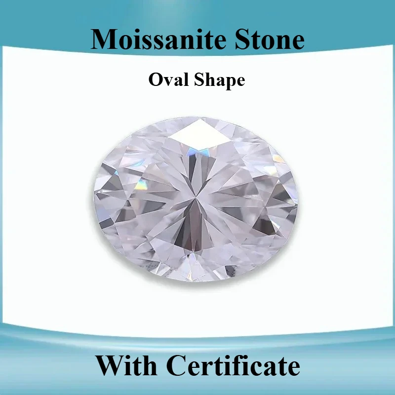 

Муассанит камень овальной огранки D цвет VVS1 Высокое качество выращенный в лаборатории драгоценный камень для DIY подвески материалы для изготовления ювелирных изделий с сертификатом