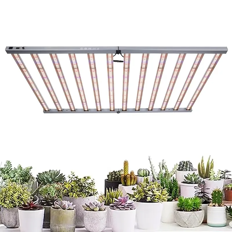 Grow Light ETL Dimmable Foldable 9 10 12 Bars 1000W 1200W Full Spectrum Hydroponic 318 Plant Led Grow Light