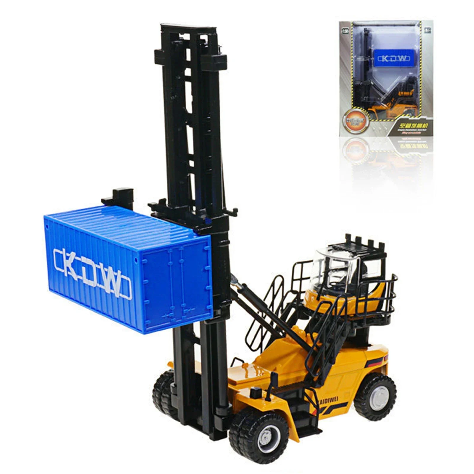 1:50 scale empty container stacker high simulation alloy engineering vehicle Stacker transfer car children's hobby model toys