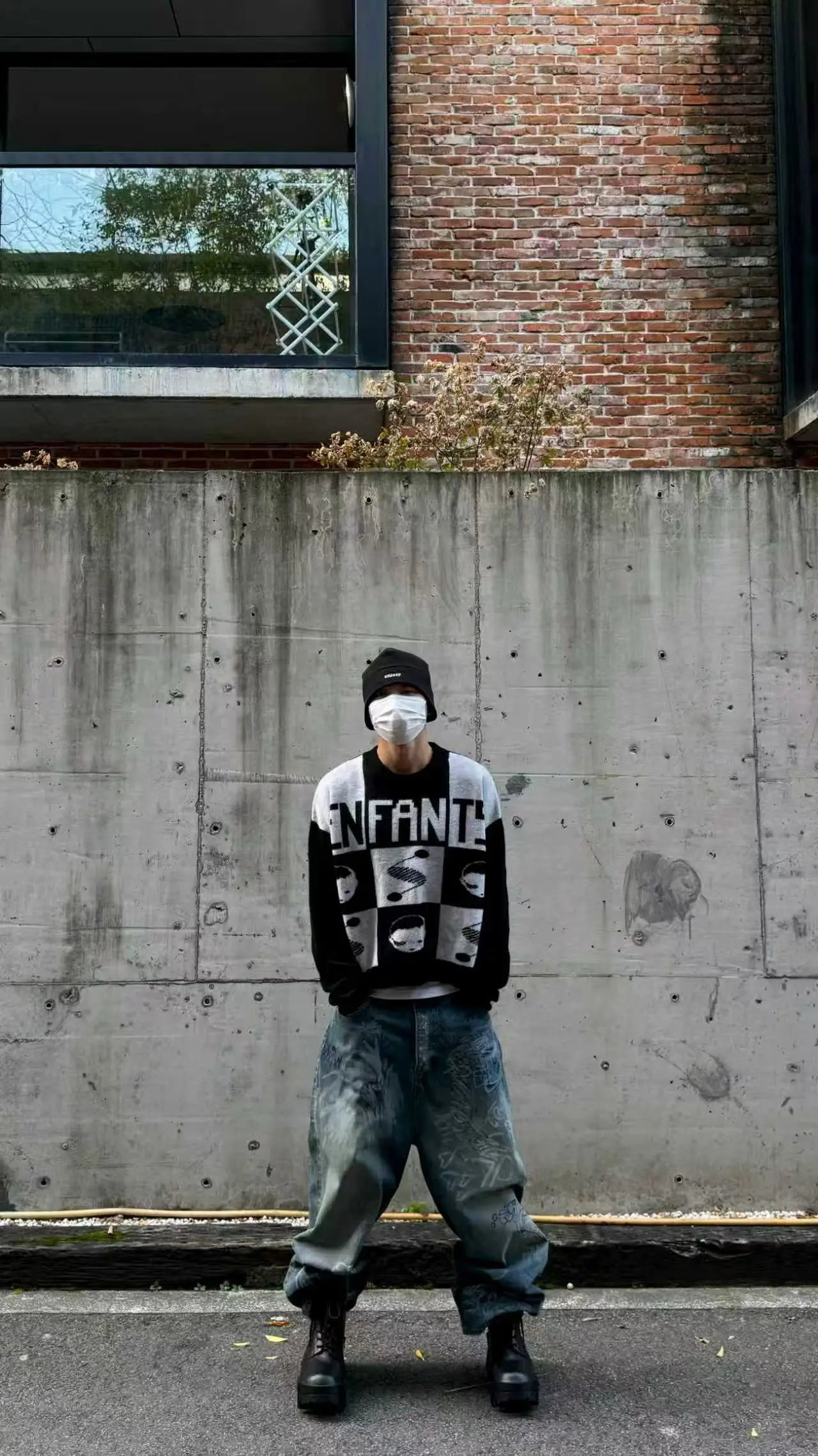 

Свитер Depred Rich Second Generation Nine ids Kids Image, свободный крой, американский стиль, модный, удлиненный, с круглым вырезом, теплый