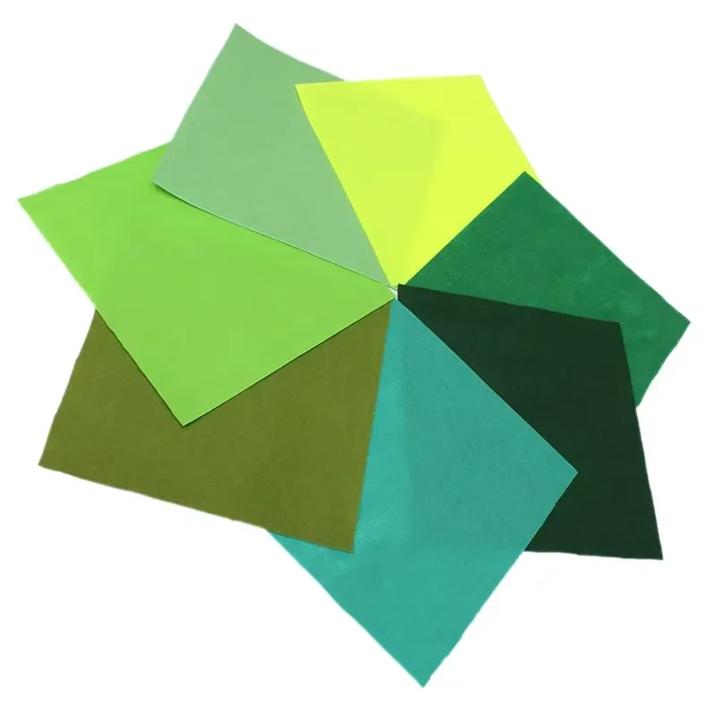 Assorted Color Felt Fabric Squares Breathable DIY Sewing Craft Sheets for School Projects Patchwork Wedding Bag Decoration
