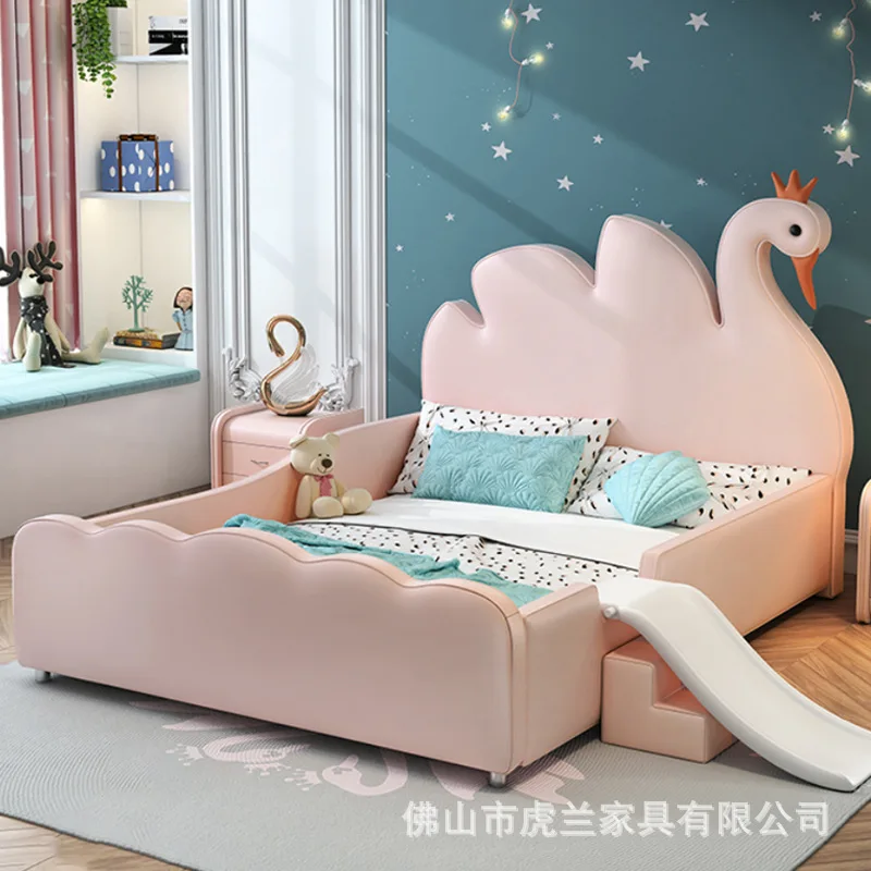 Children's furniture slide children's bed card bed children's single bed 1.35m double bed 1.5m boy's and girl's bed