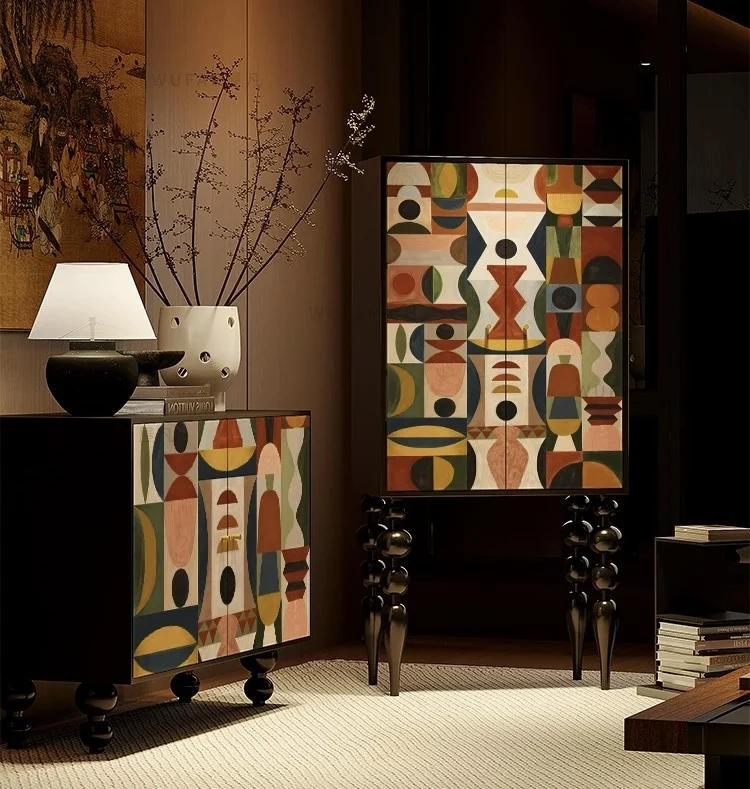 

Modern living room Hotel decoration Wooden furniture Wooden lockers