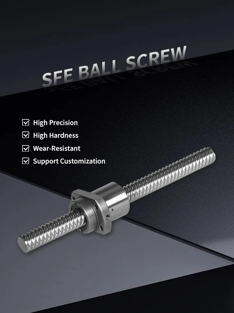 Hochpräzise Kugelumlaufspindel DFU3210 SFS3220 SFY3232 SFE3232 SFU3210 Länge 100-1150 mm mit Kugelmutter CNC-Getriebeteile – Detail 15