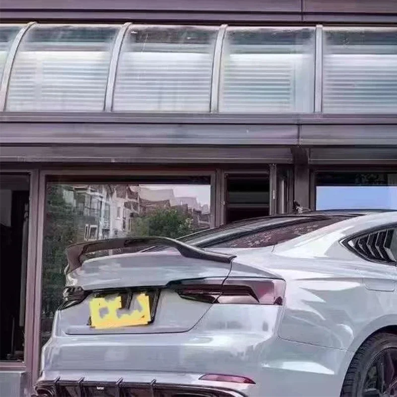 

For Audi A4L A4 S4 B10 2019+ Carbon Fiber Tail fins Rear Trunk Spoiler Guide Wing Rear Wing Diverter Car Accessories Body Kit